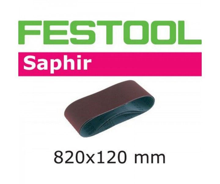 Фото Лента шлифовальная Festool Saphir P 120, компл. из 10 шт. 820x120-P120-SA/10 в интернет-магазине ToolHaus.ru